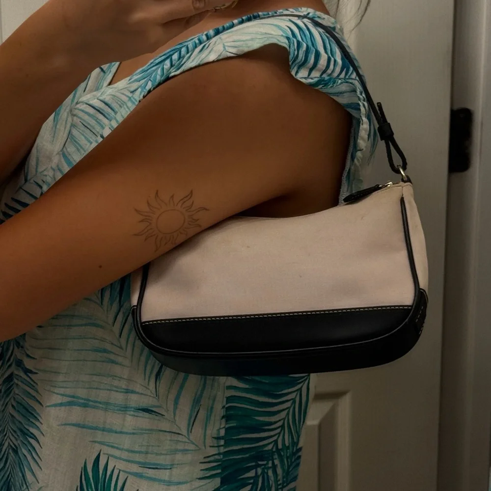 Coach Y2K Hampton Demi Mini Hand Bag Shoulder Bag Canvas/Leather - Picture 8 of 13